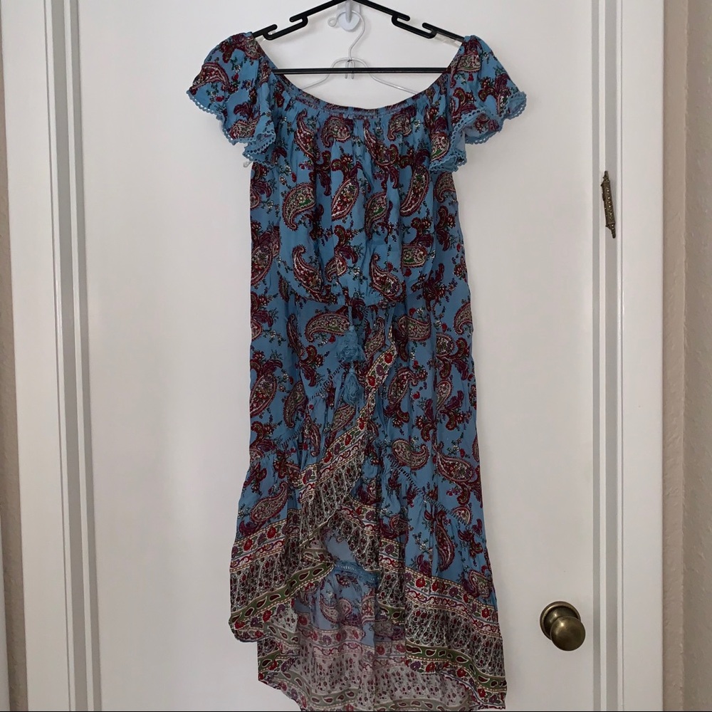 Paisley crop and bohemian skirt